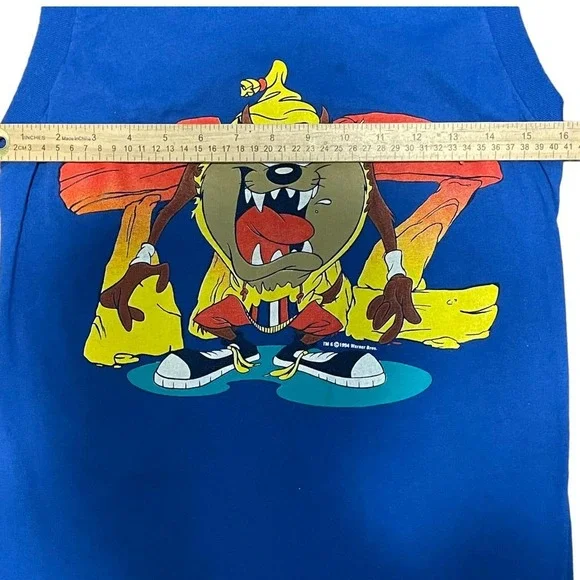 PCA Athletic VTG 90s Looney Tunes Taz Basketball Tank Sz 14/16 - Picture 3 of 6